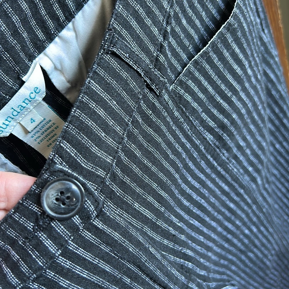 Sundance Pinstriped Linen Pants Size 4 - Picture 7 of 9